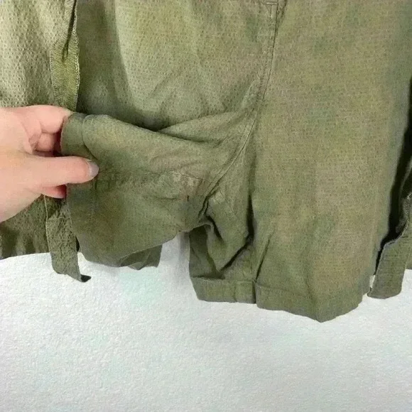 Rag & Bone Camille Cotton Seersucker Shorts Belted Paper Bag Womens 10 Pants - Picture 8 of 12